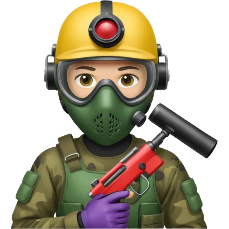 paintball player emoji
