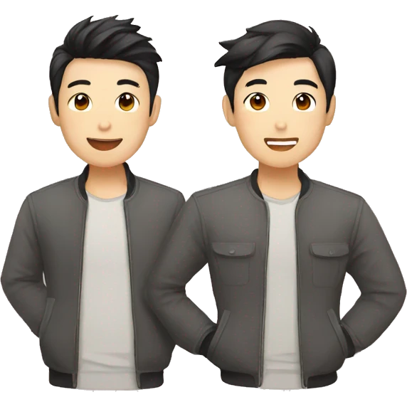 Asian gay couple Thai and Japanese emoji