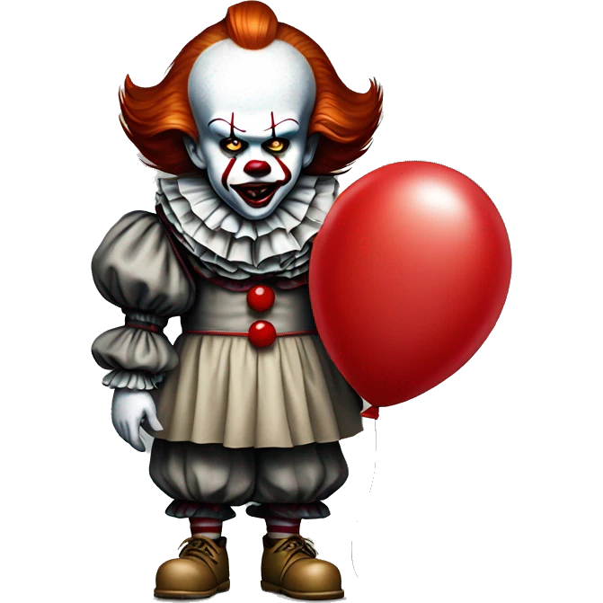 Pennywise holding red balloon emoji