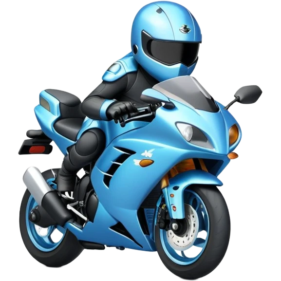 Baby blue Kawasaki ninja emoji