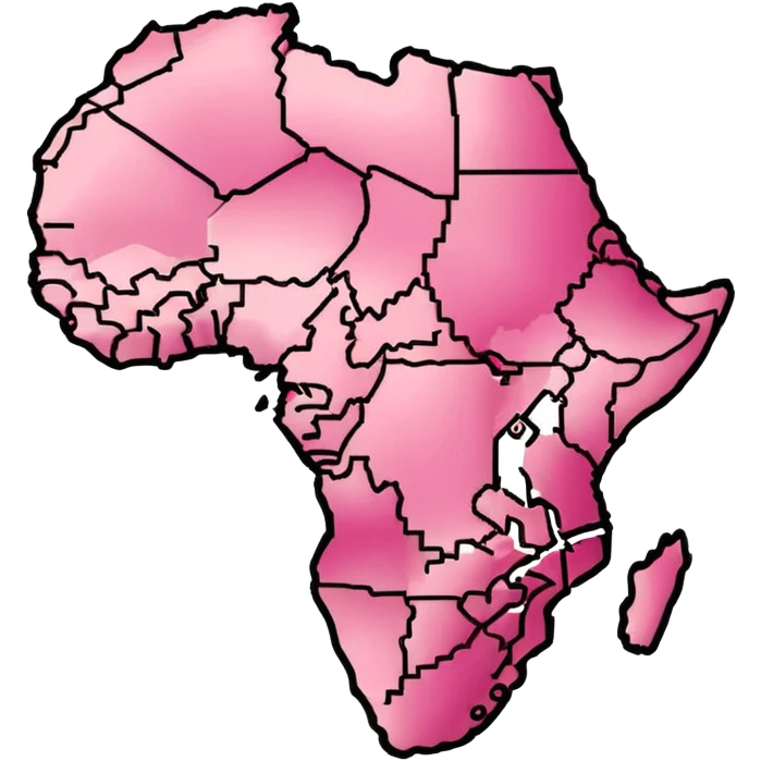 Africa continent map pink  emoji