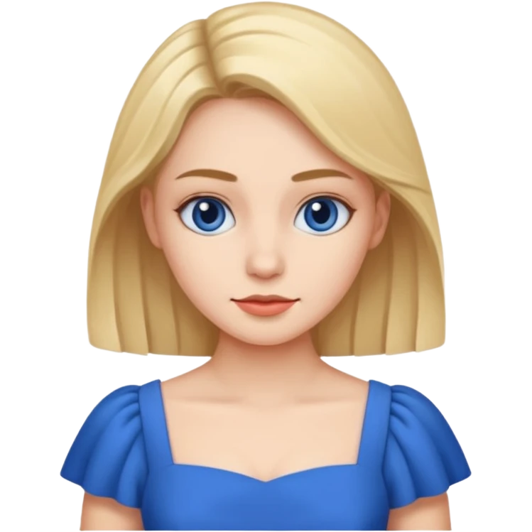 woman with blue dress emoji