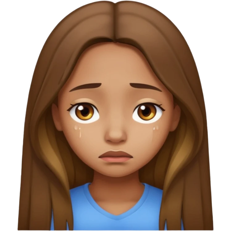 pretty brown girl who is sad emoji