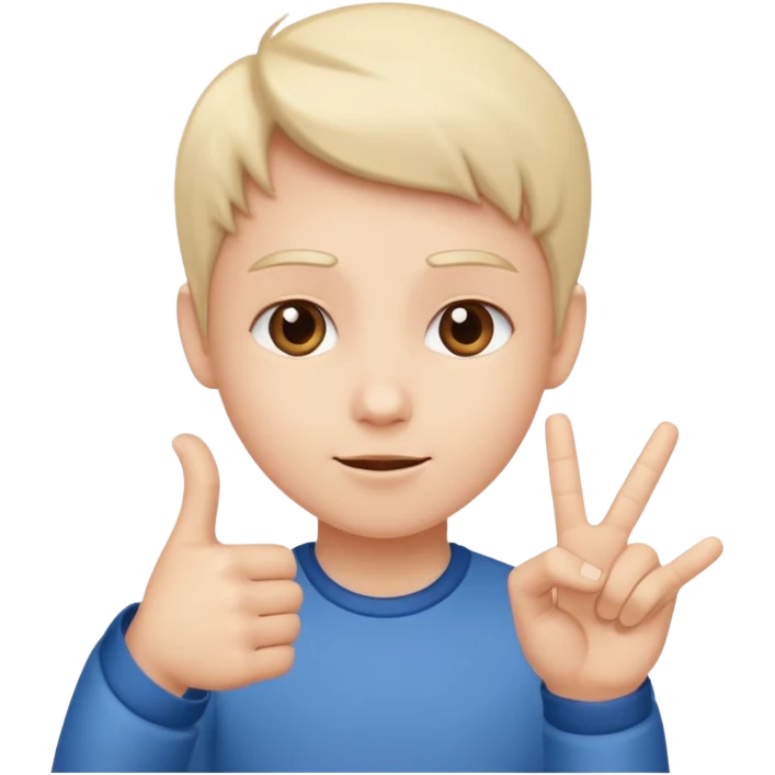 The sweet face flipping you off emoji
