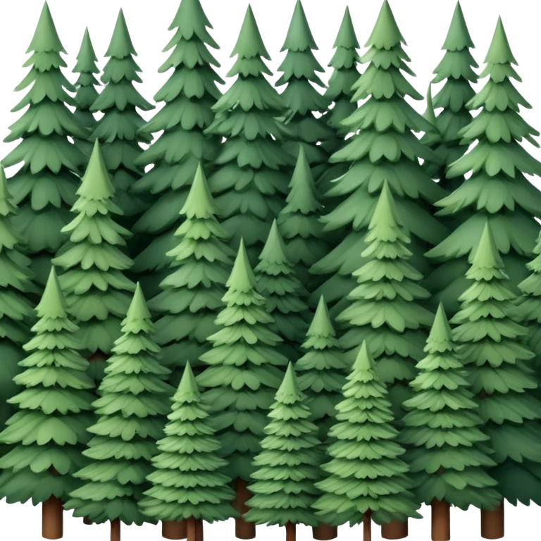 forest of spruce trees emoji