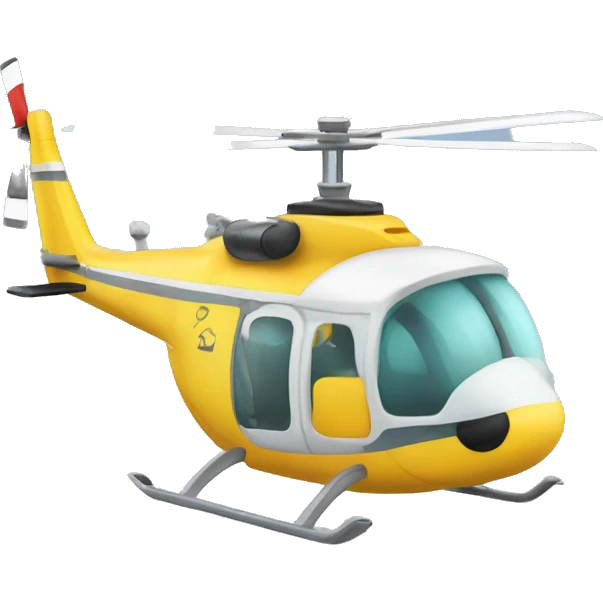 helicopter carrying a polar by a sling below it emoji