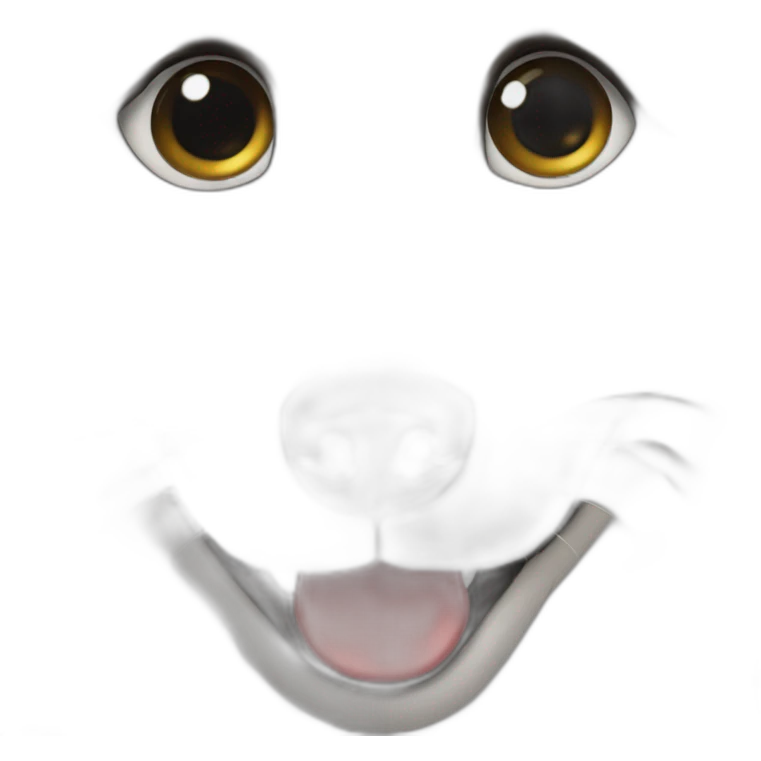 haski with different eye emoji