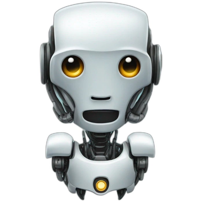 tete de robot qui lève le doigt emoji