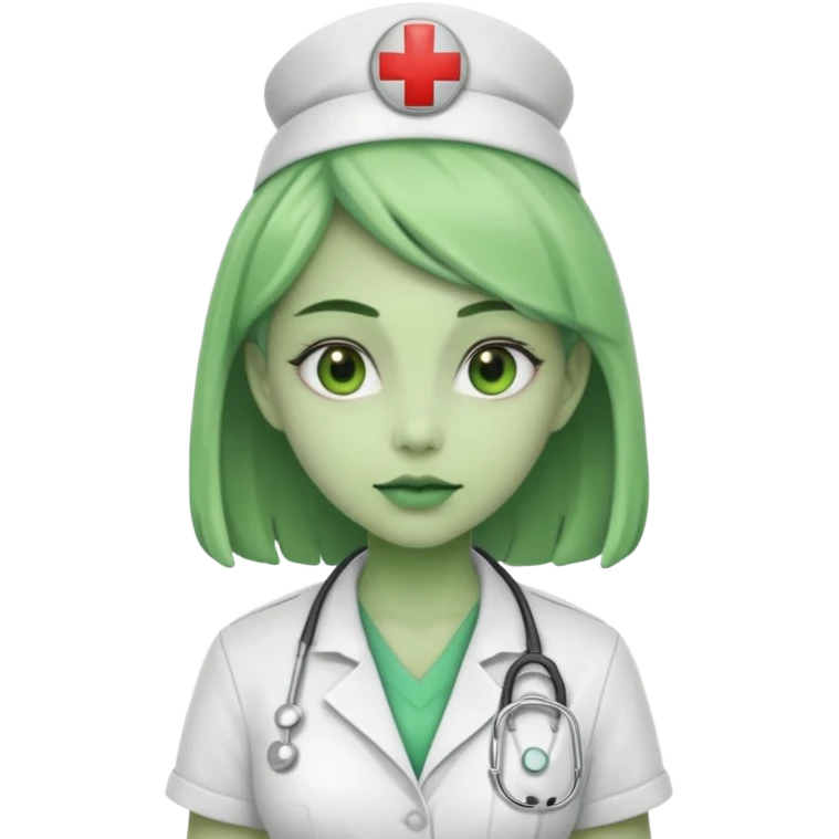 young aliens woman nurse emoji