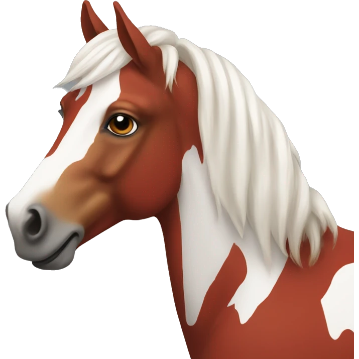 red and white horse  emoji