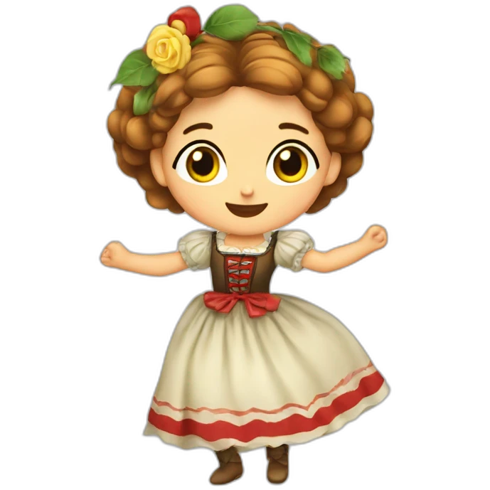 The folk polish girl dance emoji