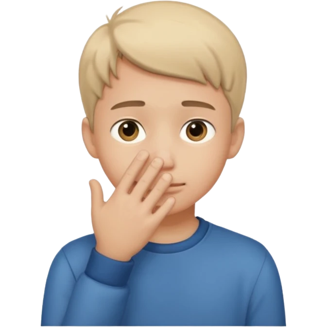 Create a shyness imoji Boys imoji Boys imoji hand in face  emoji