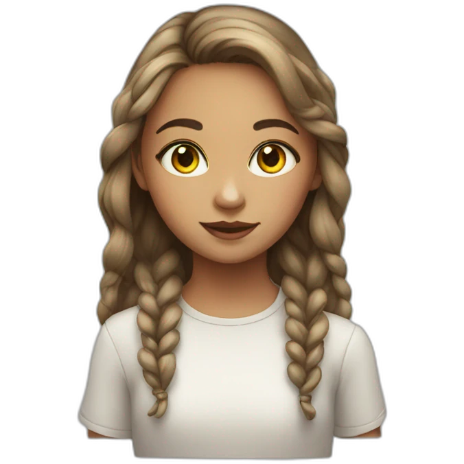 Girl with rainbow eyes  emoji