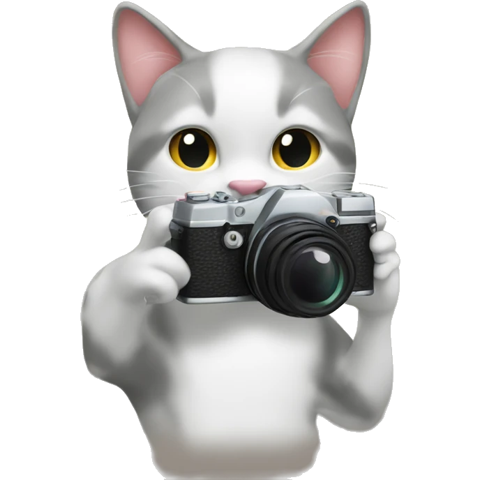 The cat is taking pictures emoji