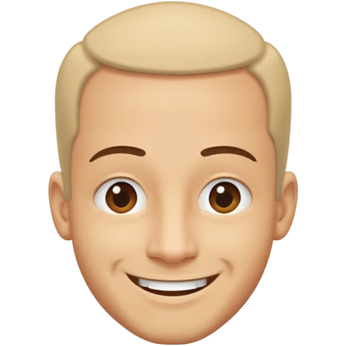 Claudio Vieira De Oliveira, smiling with his head turned upside-down, simple background emoji