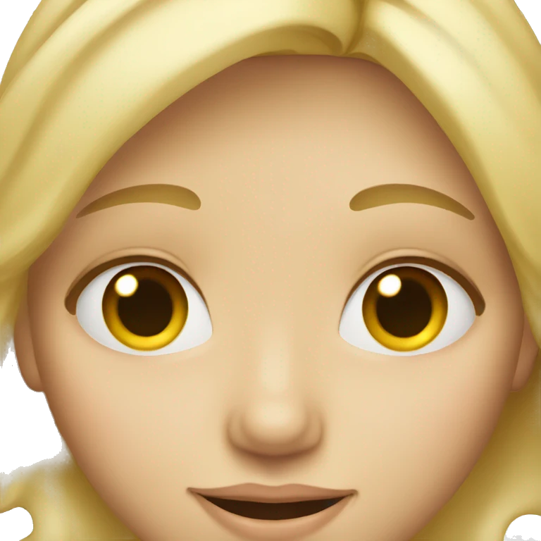 blonde Caucasian lady with heart eyes emoji