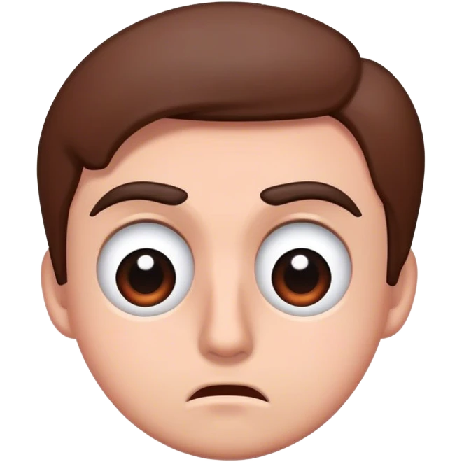 Raised eyebrow looking to the side visibly confused  emoji