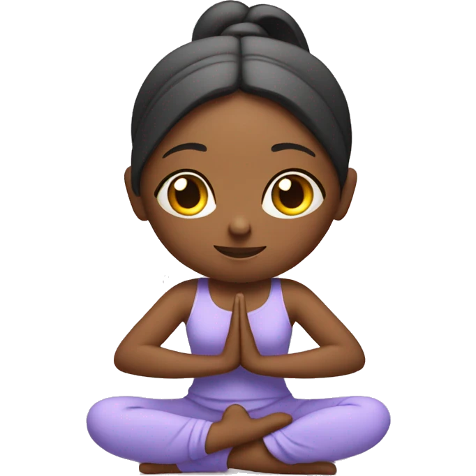 Girl in a yoga position  emoji