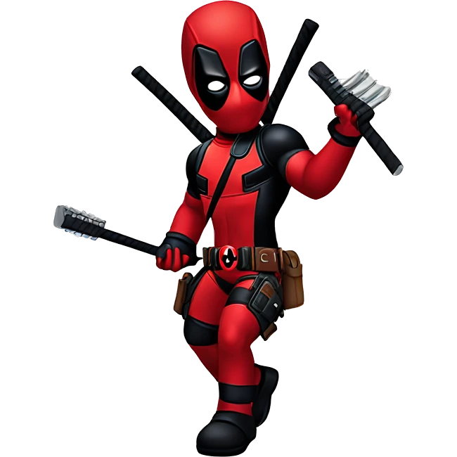 Deadpool rock musical emoji