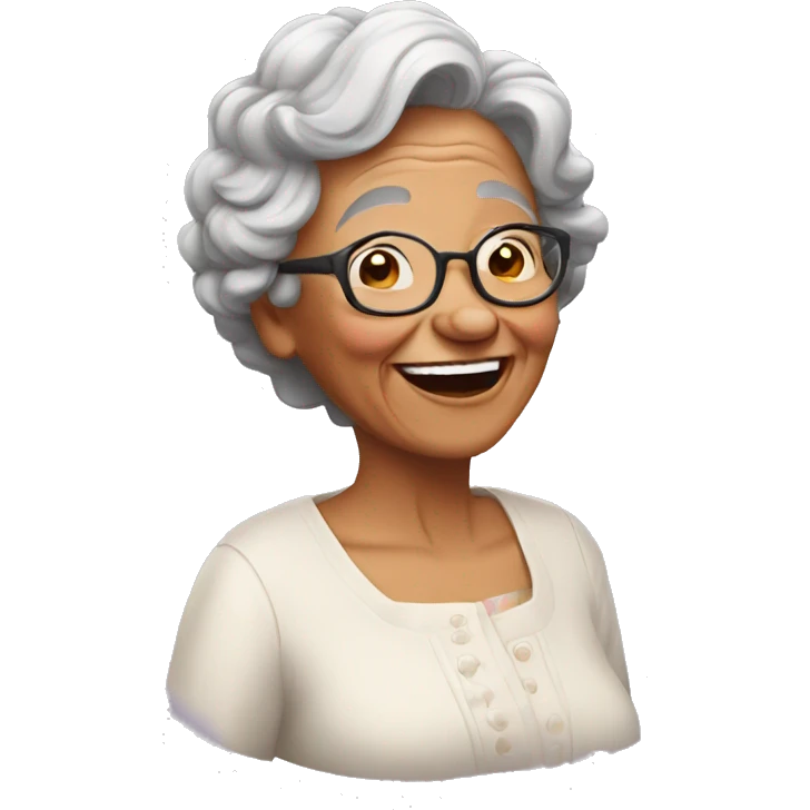 Yung Giggling Grandma emoji