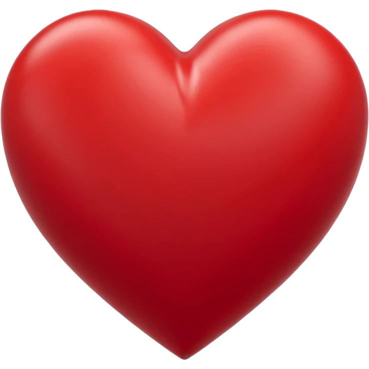 Un icono 3D de un corazón rojo brillante, estilo minimalista y moderno, textura suave y plástica (estilo claymorphism), iluminación de estudio con reflejos suaves, renderizado hiperrealista en alta resolución (8k), sobre un fondo de color sólido y contrastante emoji