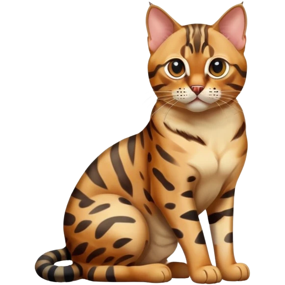 bengal cat full body sitting emoji