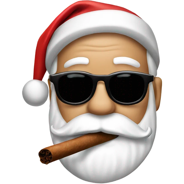Santa smoking a cigar emoji