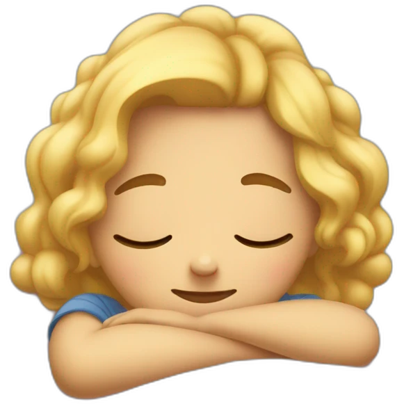 Fille mignonne qui dort emoji