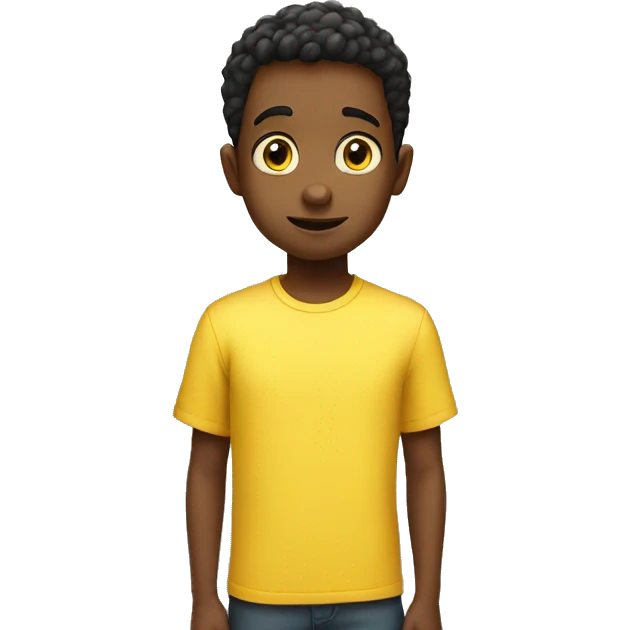 curious boy in yellow shirt emoji