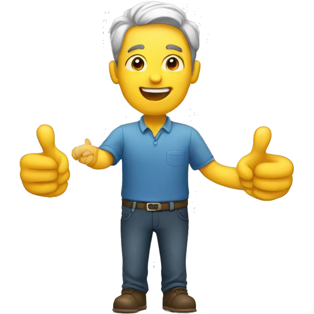 Man talking to a customer emoji