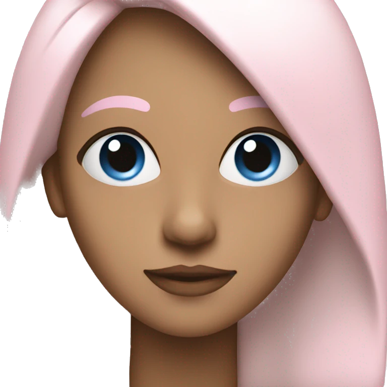 White fan with light pink and blue accents emoji