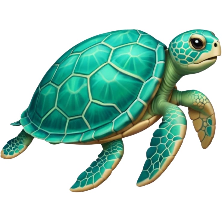 Une tortue voilée emoji