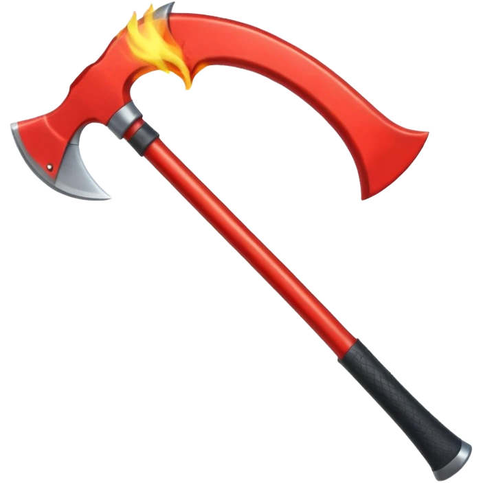 A Axe – bright red fire axe emoji