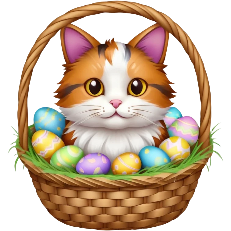 Cat with Easter basket  emoji