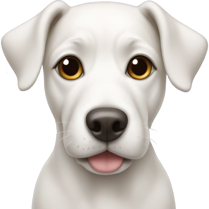 Dog with white hearts emoji