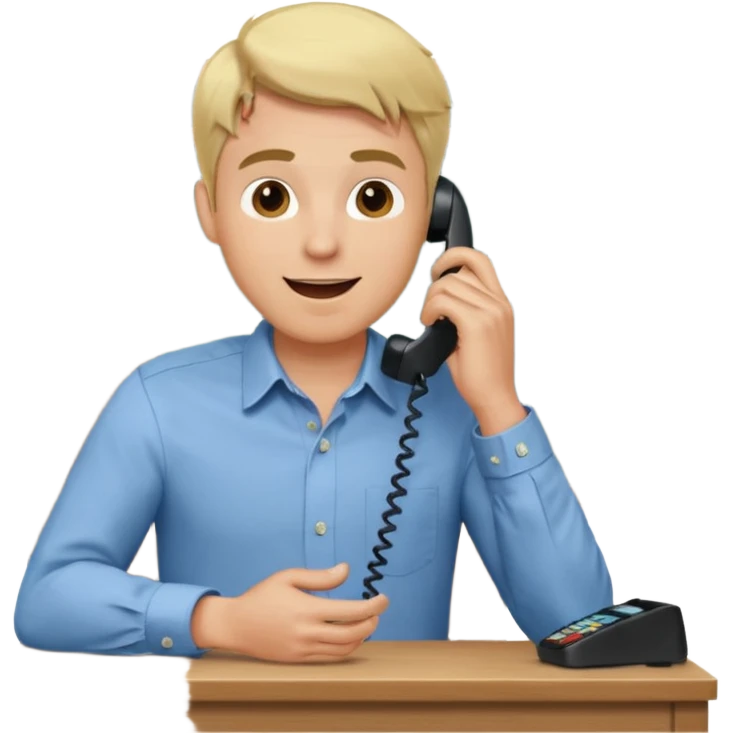 office-boss-excited-phone-desk-blonde-man emoji