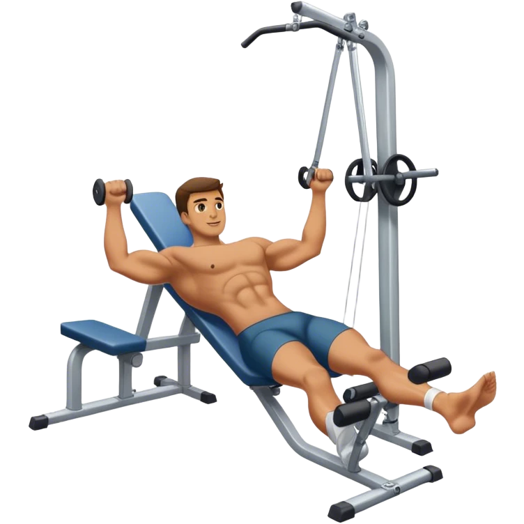 Man Doing Machine Leg Extension emoji