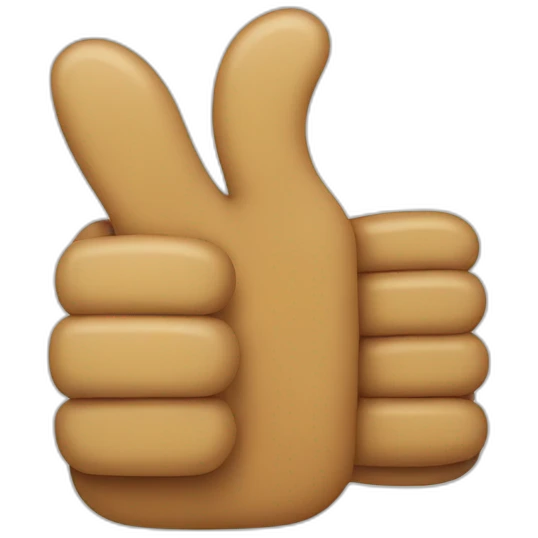 Thumbs up with a mitten emoji