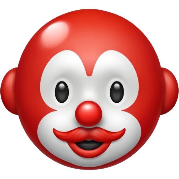 Only red cirque clown nose emoji