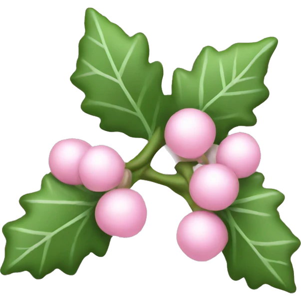 light pink mistletoe emoji