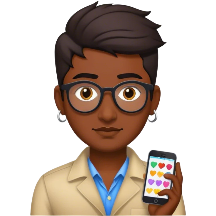 Gay Indian graphic designer emoji