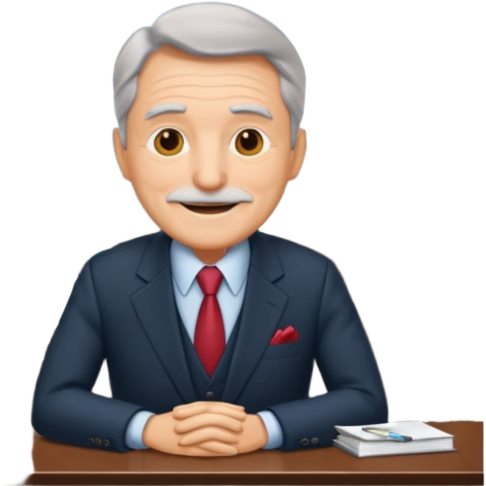 happy old boss in his office emoji