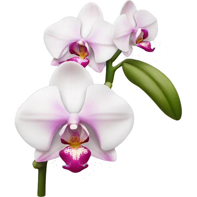 white & Pink orchid emoji