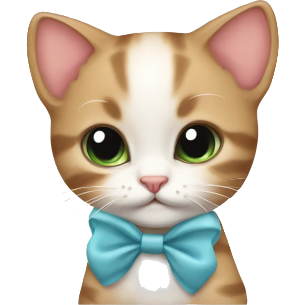 Kitten with bow emoji