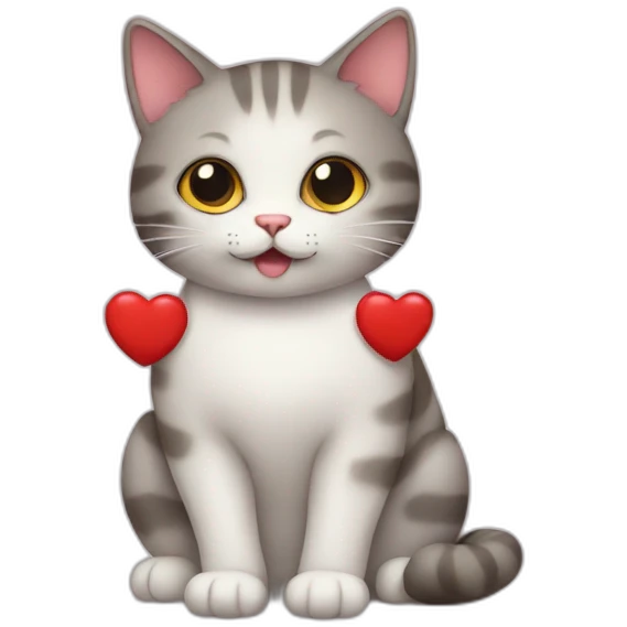Cat with heart emoji
