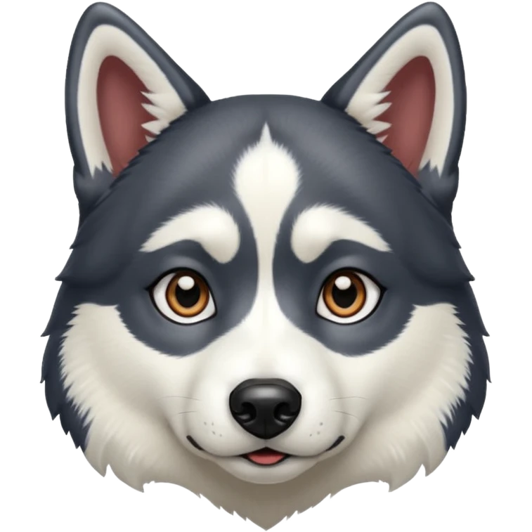 Female black and white husky emoji