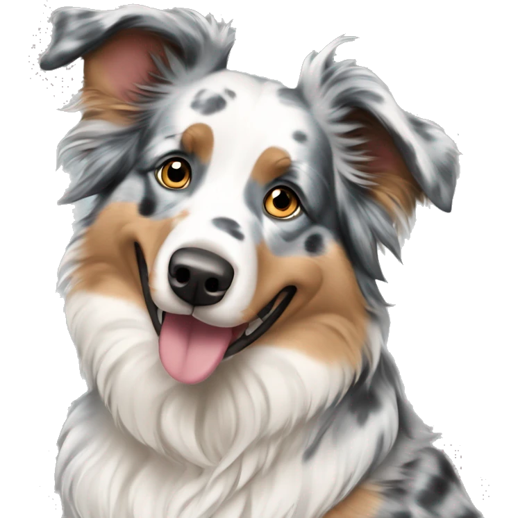 Blue Merle Australian Shepard tan point emoji
