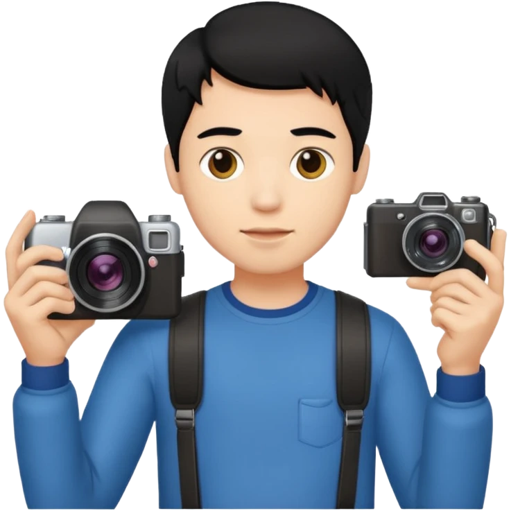 guy with black hair, holding camera 



















 emoji