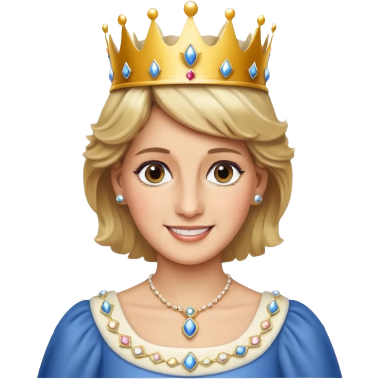 standing, Princess Diana with a crown emoji