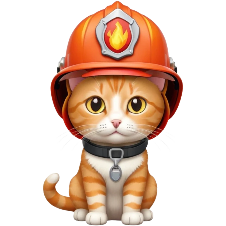 Cat fire rescue station  emoji